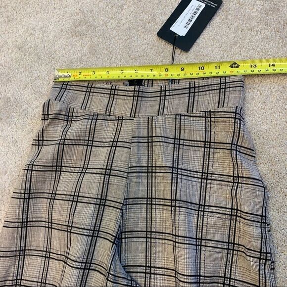 PRETTY Little Things NWT Black Tan Check Peg Leg Pants size 12 - Picture 9 of 13